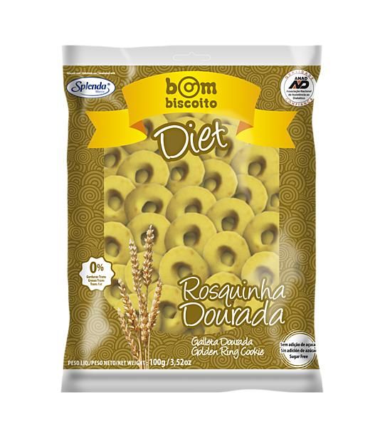 Biscoito bom biscoito Diet 100gr Rosquinha dourada