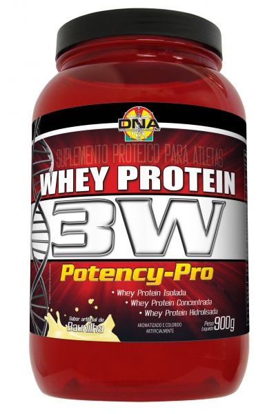 Whey Protein 3W Potency-Pro - 900g - Baunilha